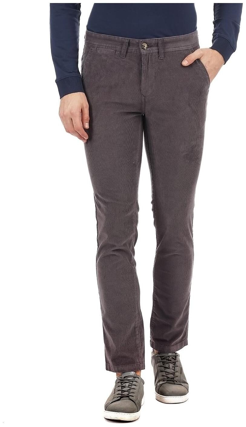 

Pepe Jeans Men Grey Solid Slim fit Regular trousers