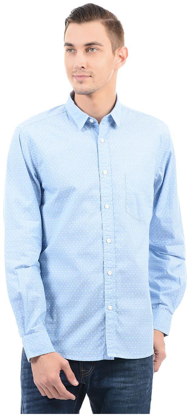 

Pepe Jeans Men Blue Printed Regular Fit Casual Shirt