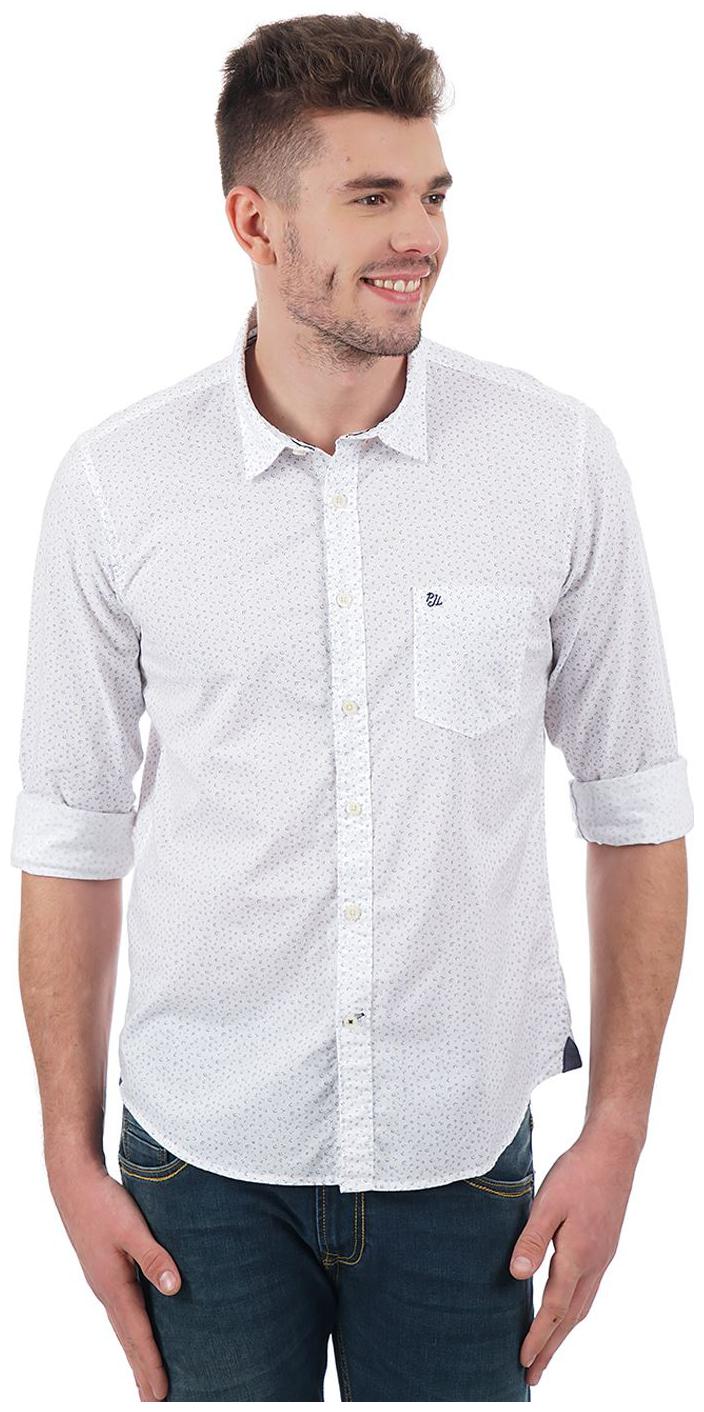 

Pepe Jeans Men White Printed Regular Fit Casual Shirt