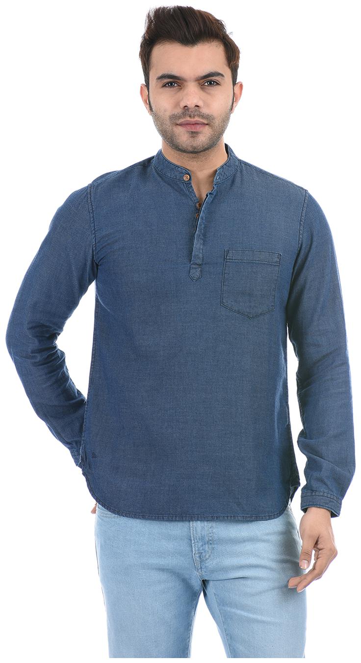 

Pepe Jeans Men Blue Solid Regular Fit Casual Shirt