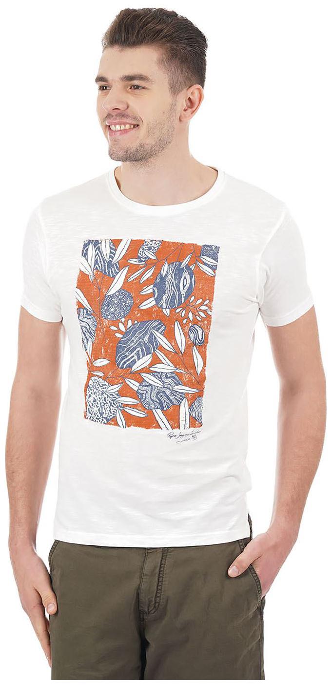 

Pepe Jeans Men White Slim fit Cotton Round neck T-Shirt - Pack Of 1