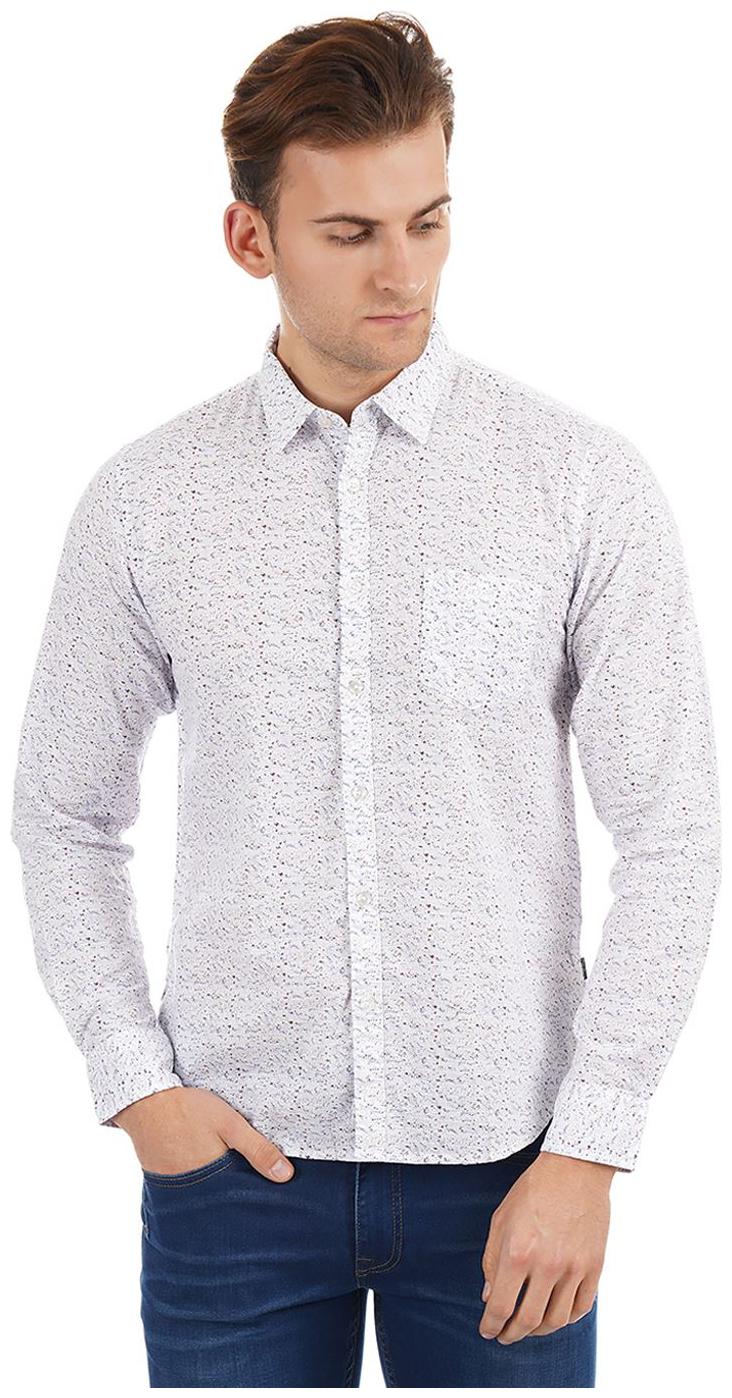 

Pepe Jeans Men White Printed Regular Fit Casual Shirt