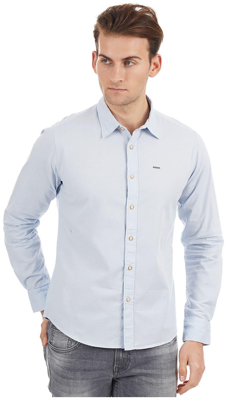 

Pepe Jeans Men Blue Solid Regular Fit Casual Shirt