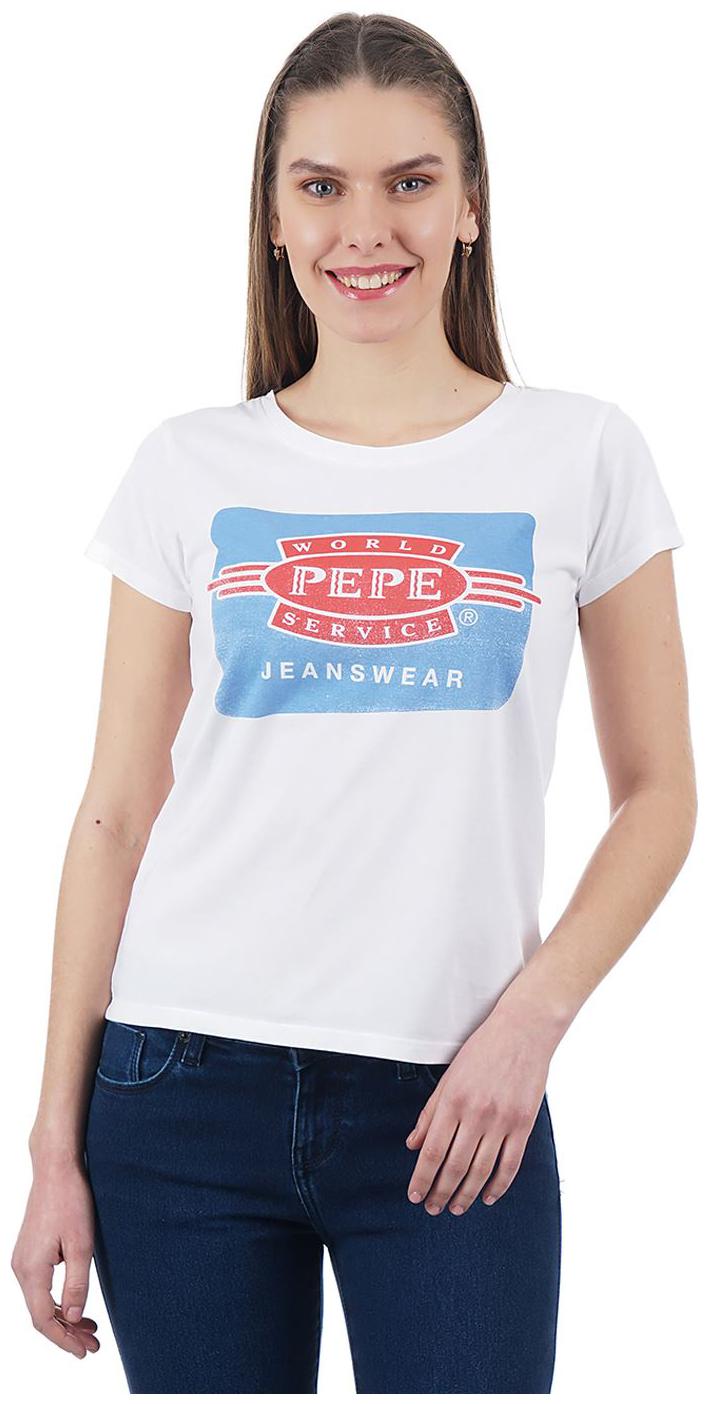 

Pepe Jeans Women White Regular fit Round neck Cotton T shirt