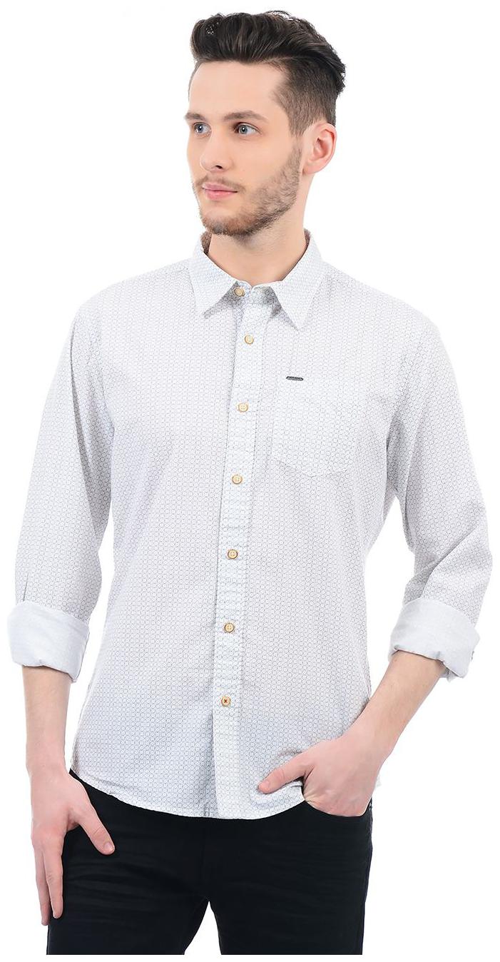 

Pepe Jeans Men White Printed Regular Fit Casual Shirt