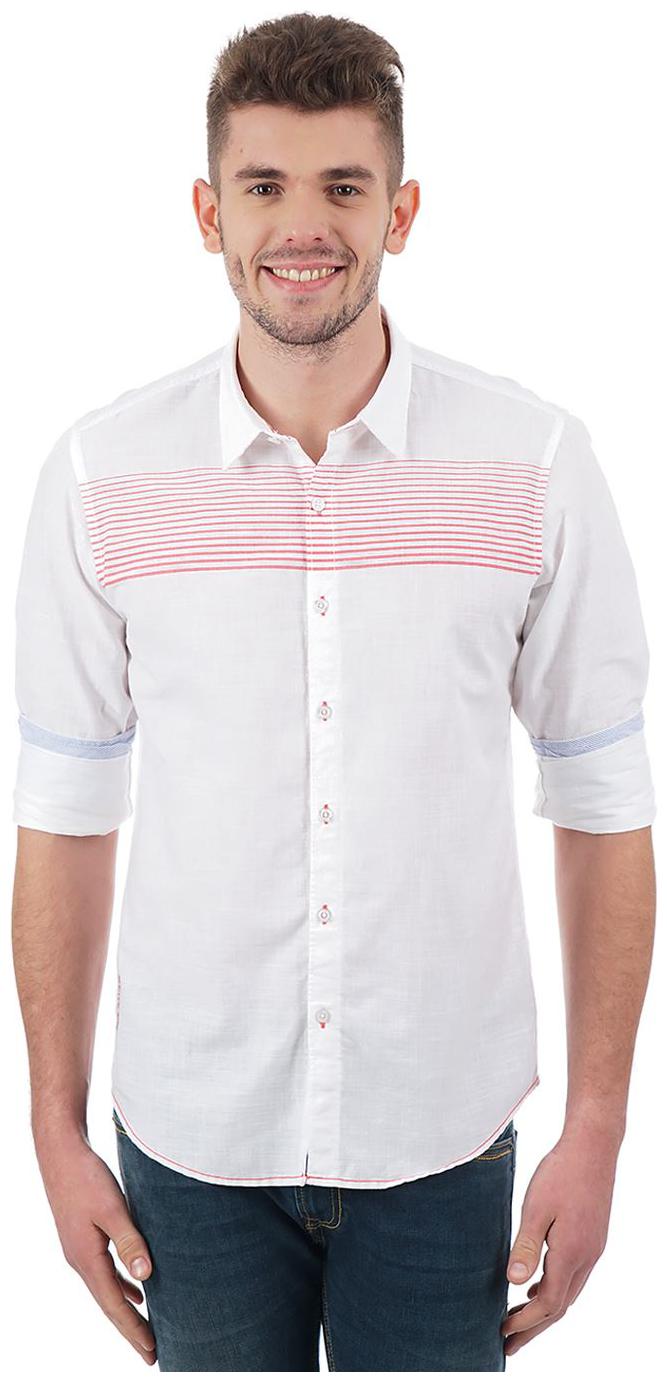 

Pepe Jeans Cotton Striped White Color Casual Shirt For Men