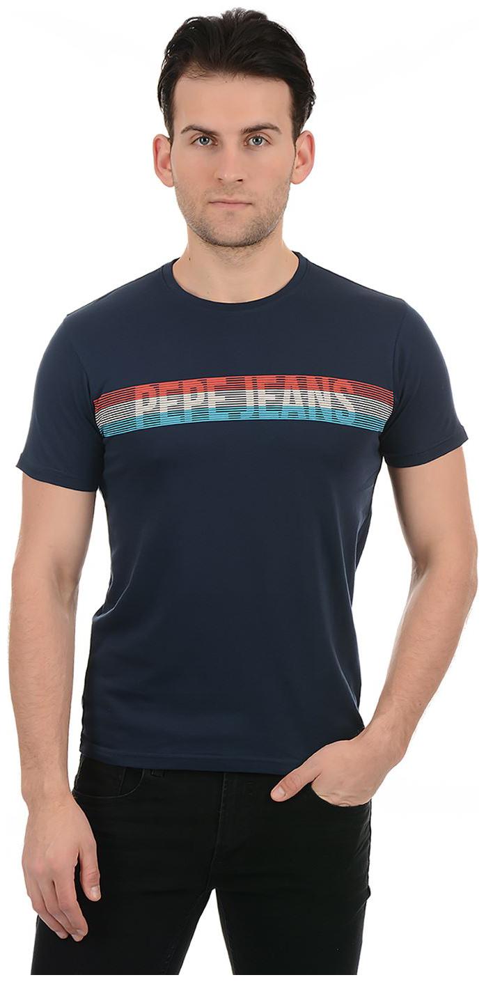 

Pepe Jeans Men Navy blue Slim fit Cotton Round neck T-Shirt - Pack Of 1