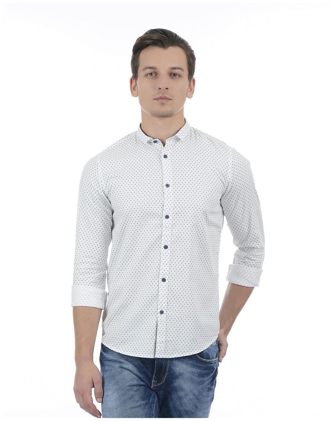 

Pepe Jeans Men White Printed Regular Fit Casual Shirt