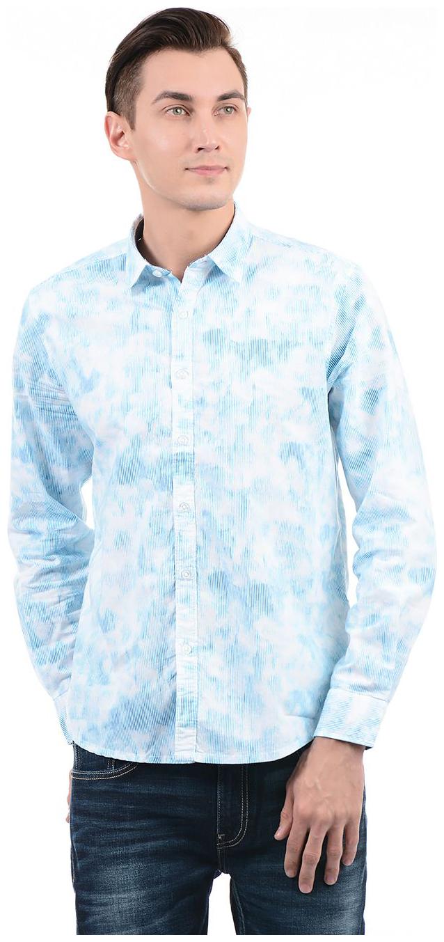 

Pepe Jeans Men White Blue Printed Regular Fit Casual Shirt