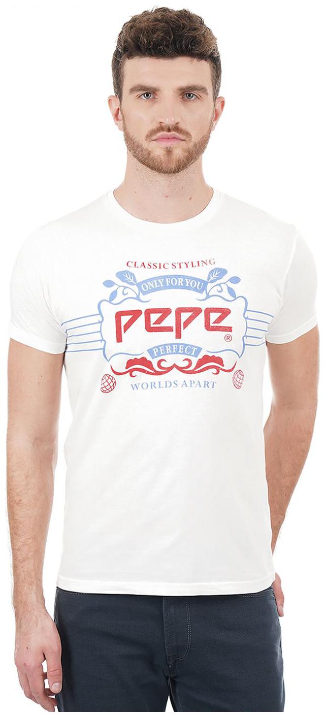 

Pepe Jeans Men White Slim fit Cotton Round neck T-Shirt - Pack Of 1