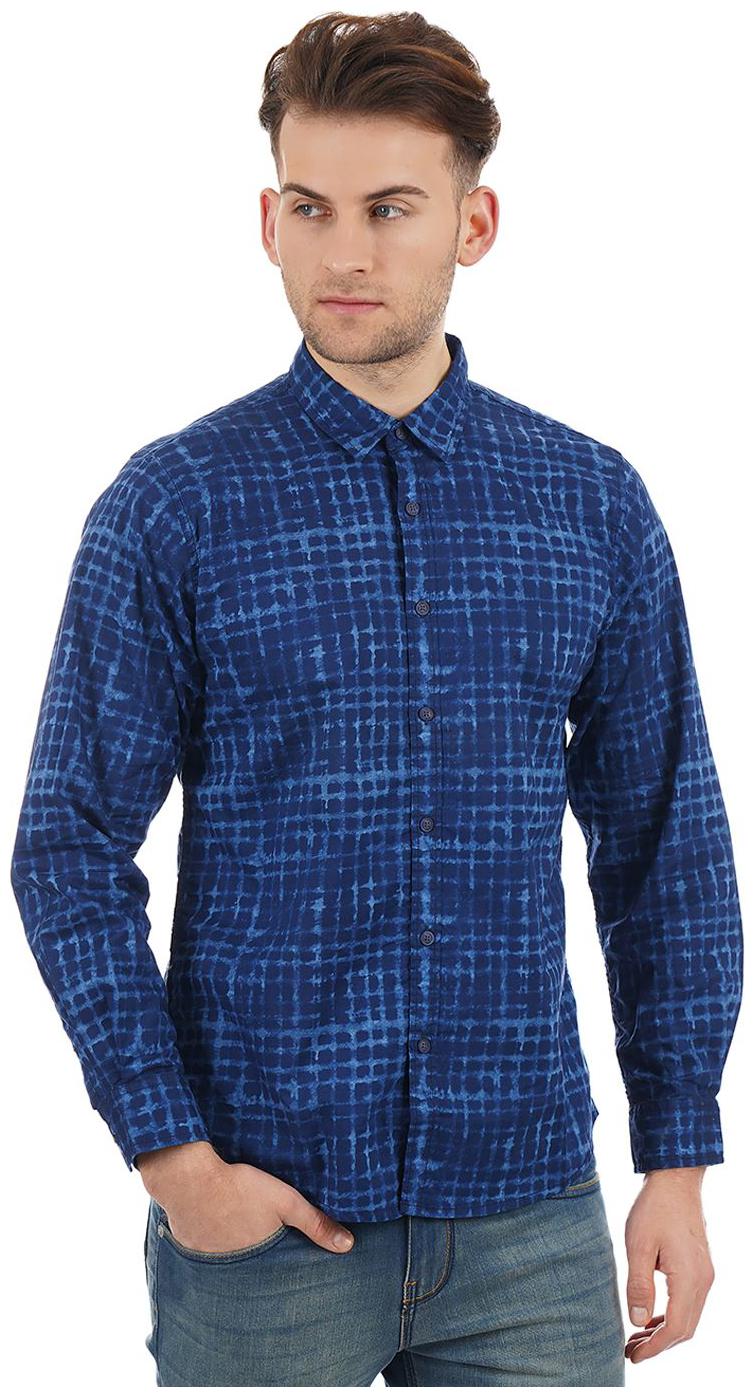 

Pepe Jeans Men Blue Printed Regular Fit Casual Shirt