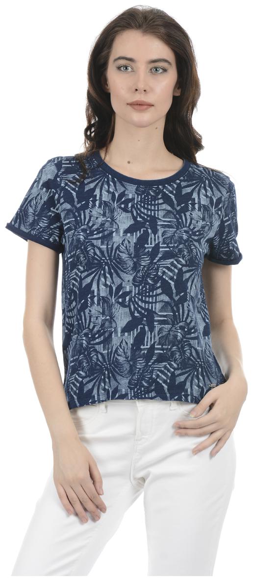 

Pepe Jeans Women Blue Regular fit Round neck Cotton T shirt