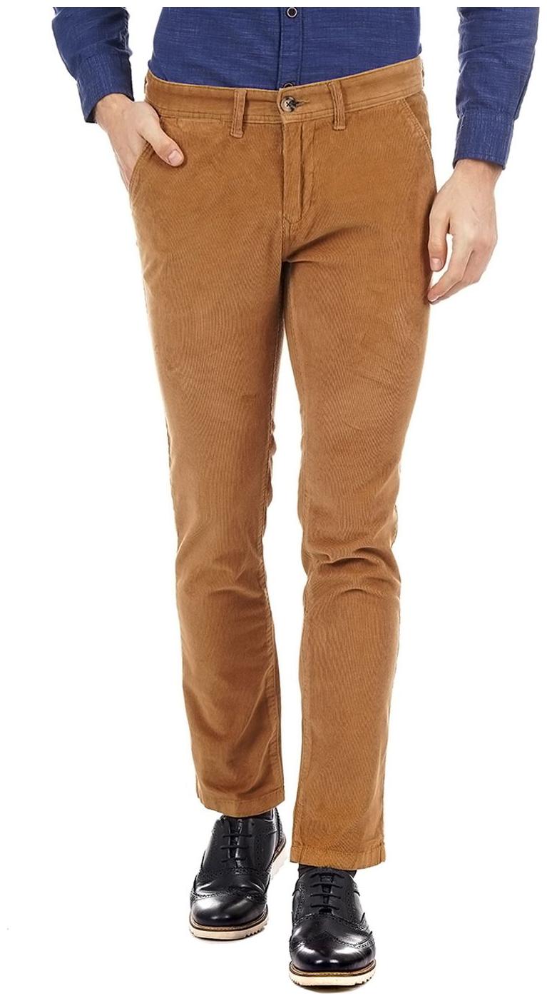 

Pepe Jeans Men Brown Solid Slim fit Regular trousers