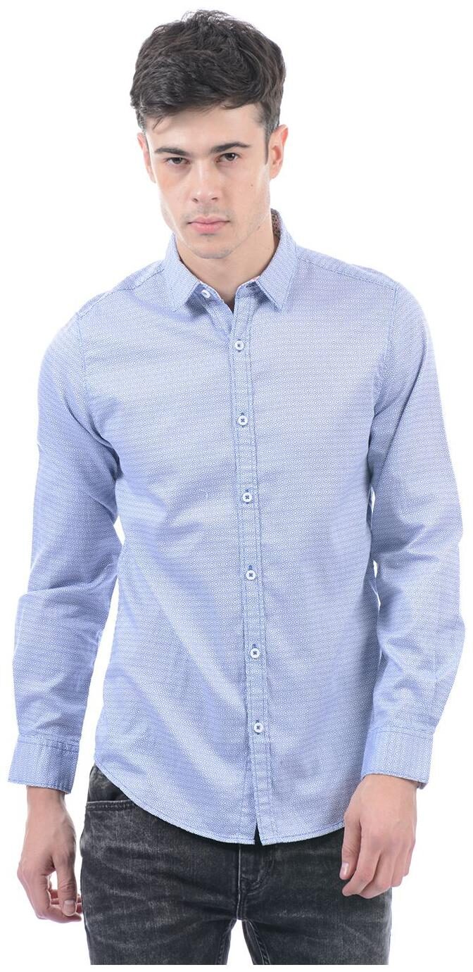 

Pepe Jeans Men Navy Blue Printed Regular Fit Casual Shirt