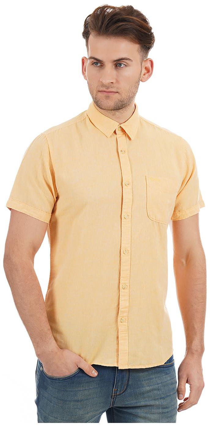 

Pepe Jeans Men Yellow Solid Regular Fit Casual Shirt