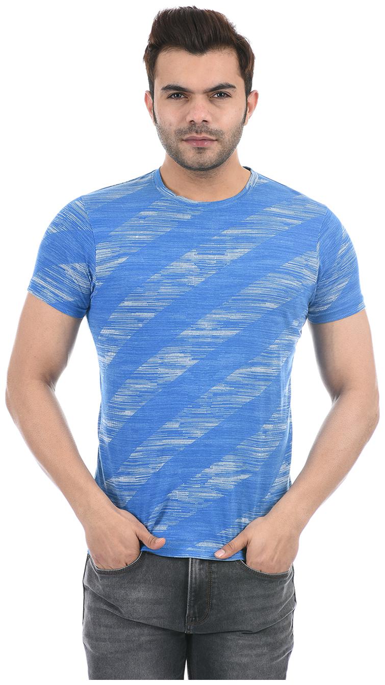 

Pepe Jeans Men Blue Regular fit Cotton Blend Round neck T-Shirt - Pack Of 1