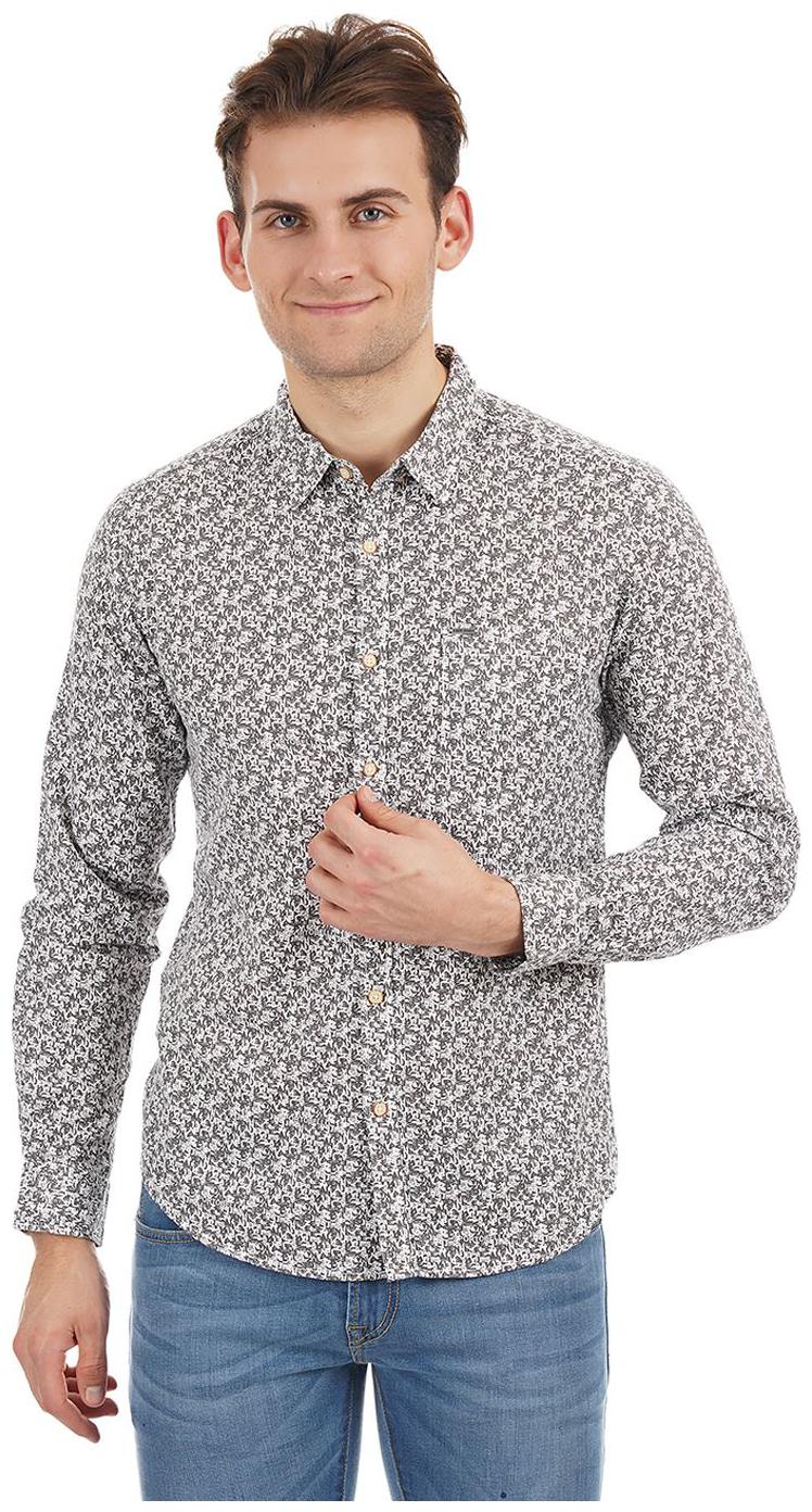 

Pepe Jeans Men Grey Printed Slim Fit Casual Shirt