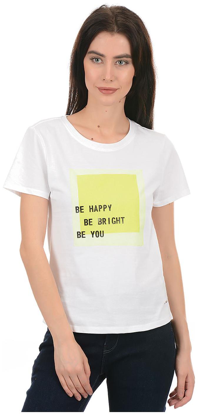 

Pepe Jeans Women White Regular fit Round neck Cotton T shirt