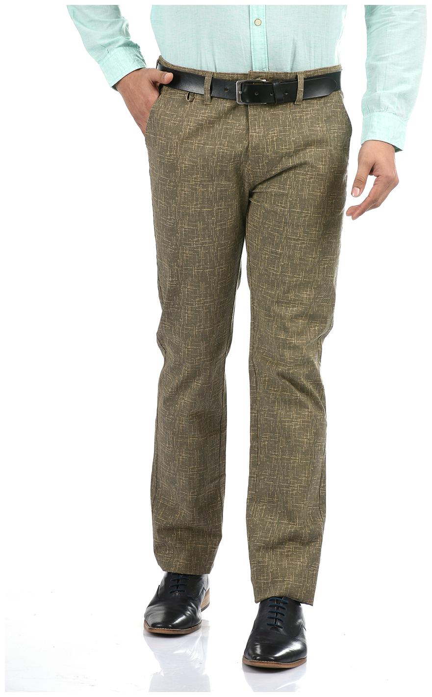 

Pepe Jeans Men Beige Printed Slim fit Regular trousers