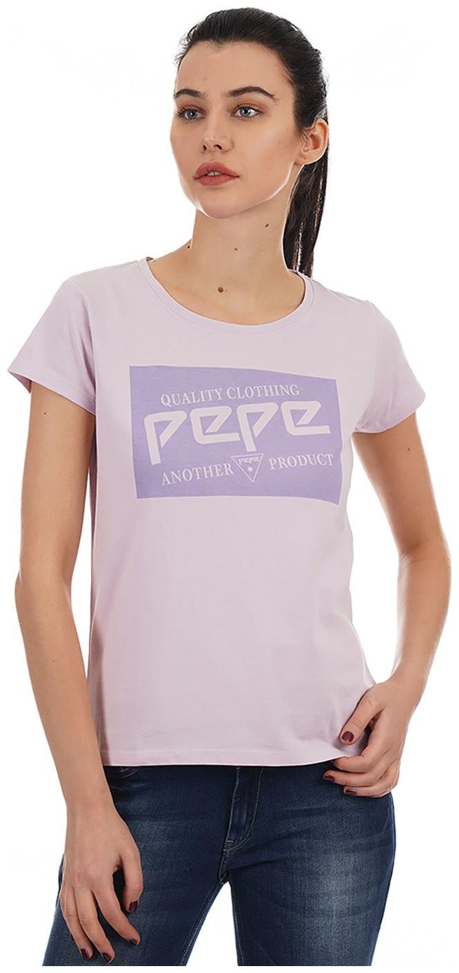 

Pepe Jeans Women Purple Regular fit Round neck Cotton T shirt