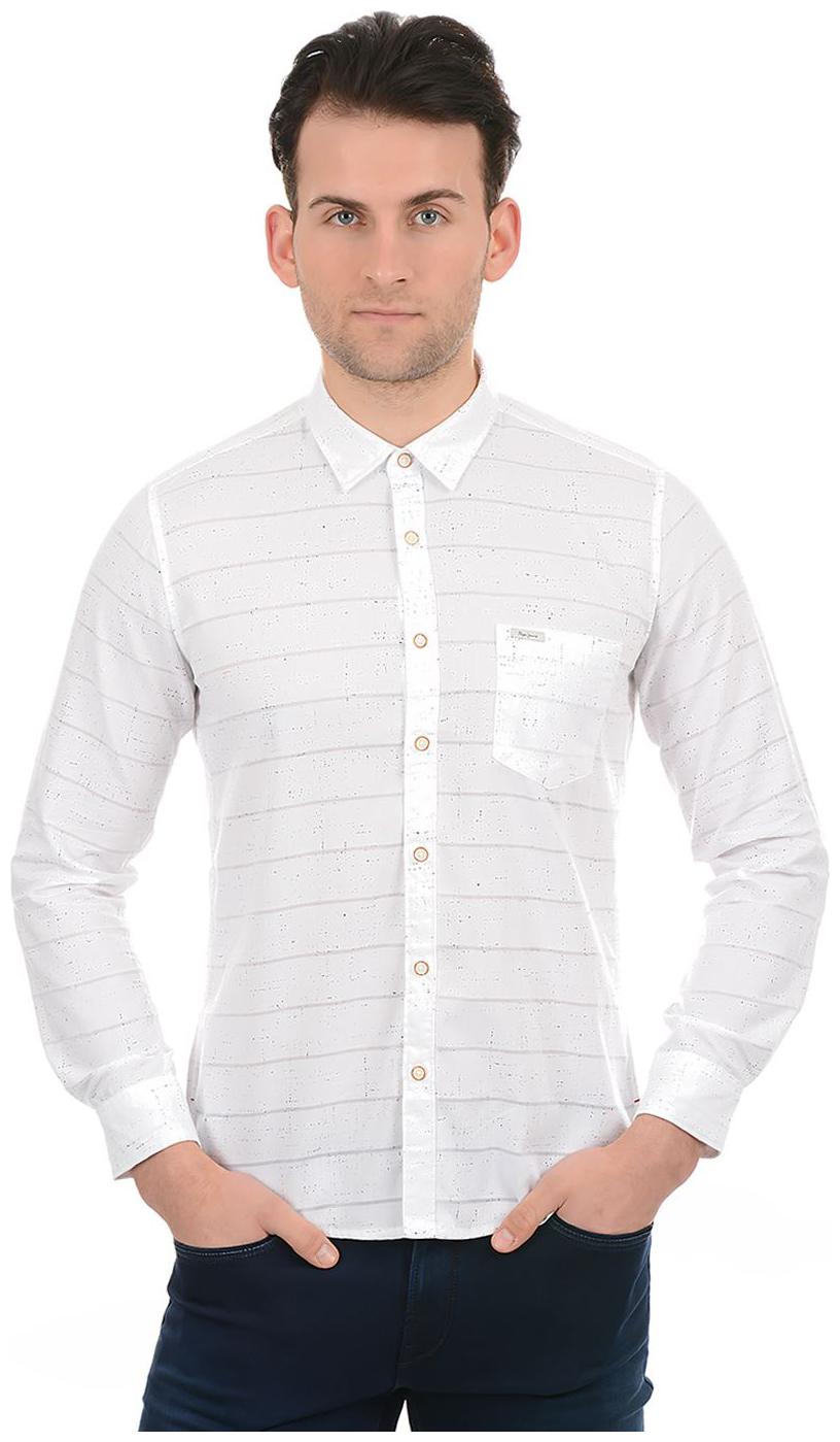 

Pepe Jeans Cotton Blend Striped White Color Casual Shirt For Men