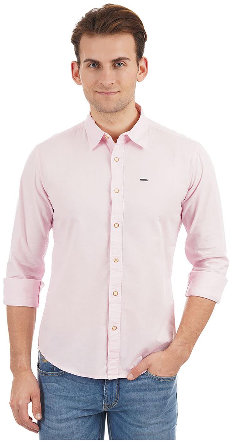 

Pepe Jeans Men Pink Solid Slim Fit Casual Shirt