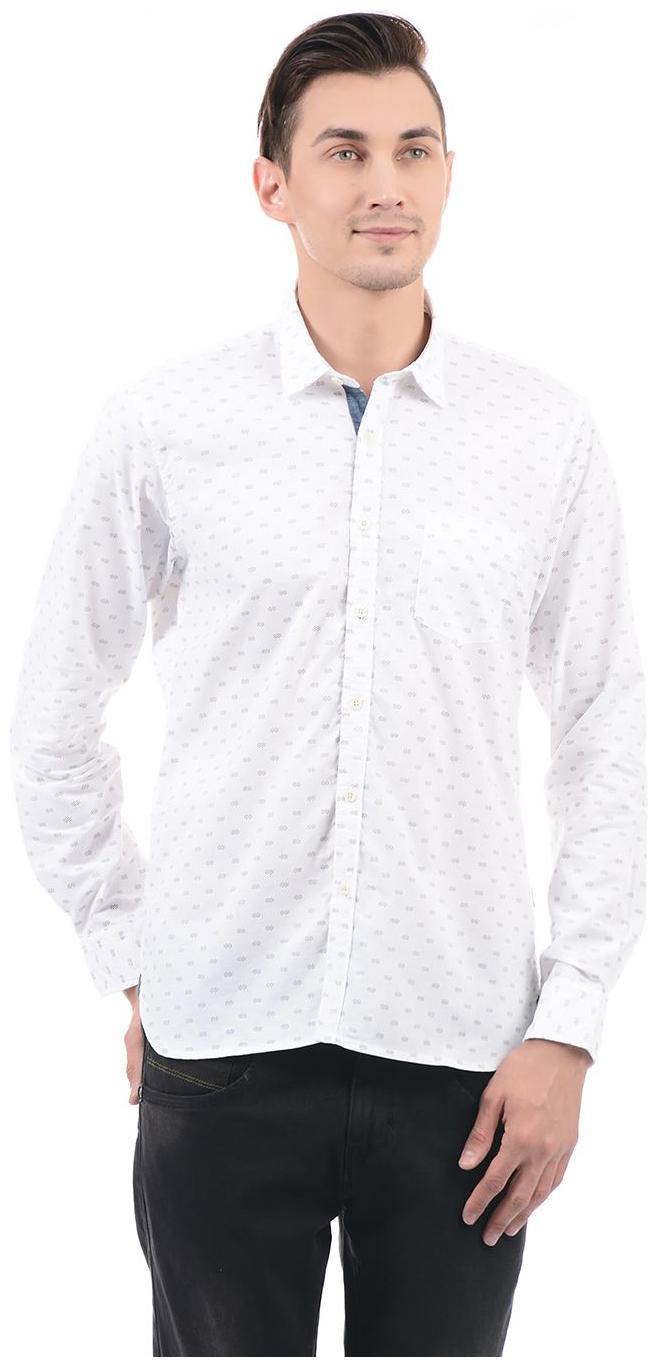 

Pepe Jeans Men White Printed Regular Fit Casual Shirt