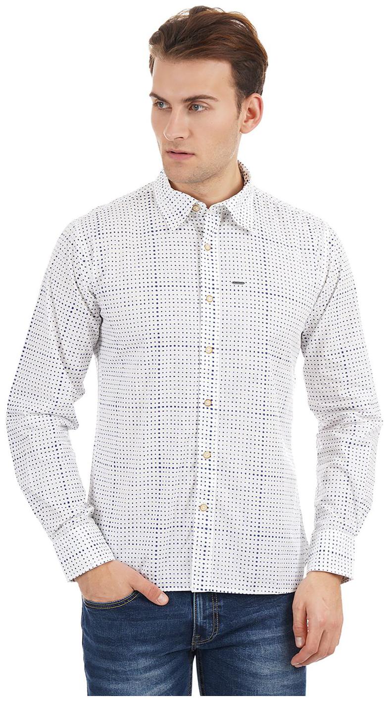 

Pepe Jeans Men White Printed Regular Fit Casual Shirt