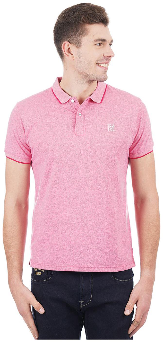 

Pepe Jeans Men Pink Regular fit Cotton Blend Polo collar T-Shirt - Pack Of 1