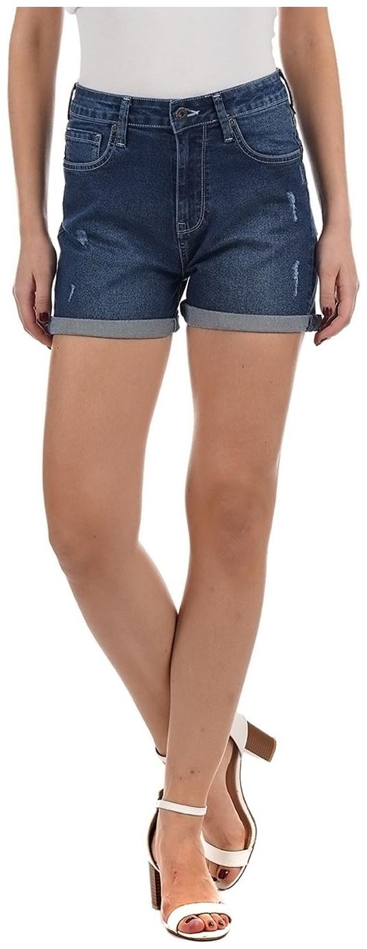 

Pepe Jeans Denim Ripped Blue Color Denim Shorts For Women