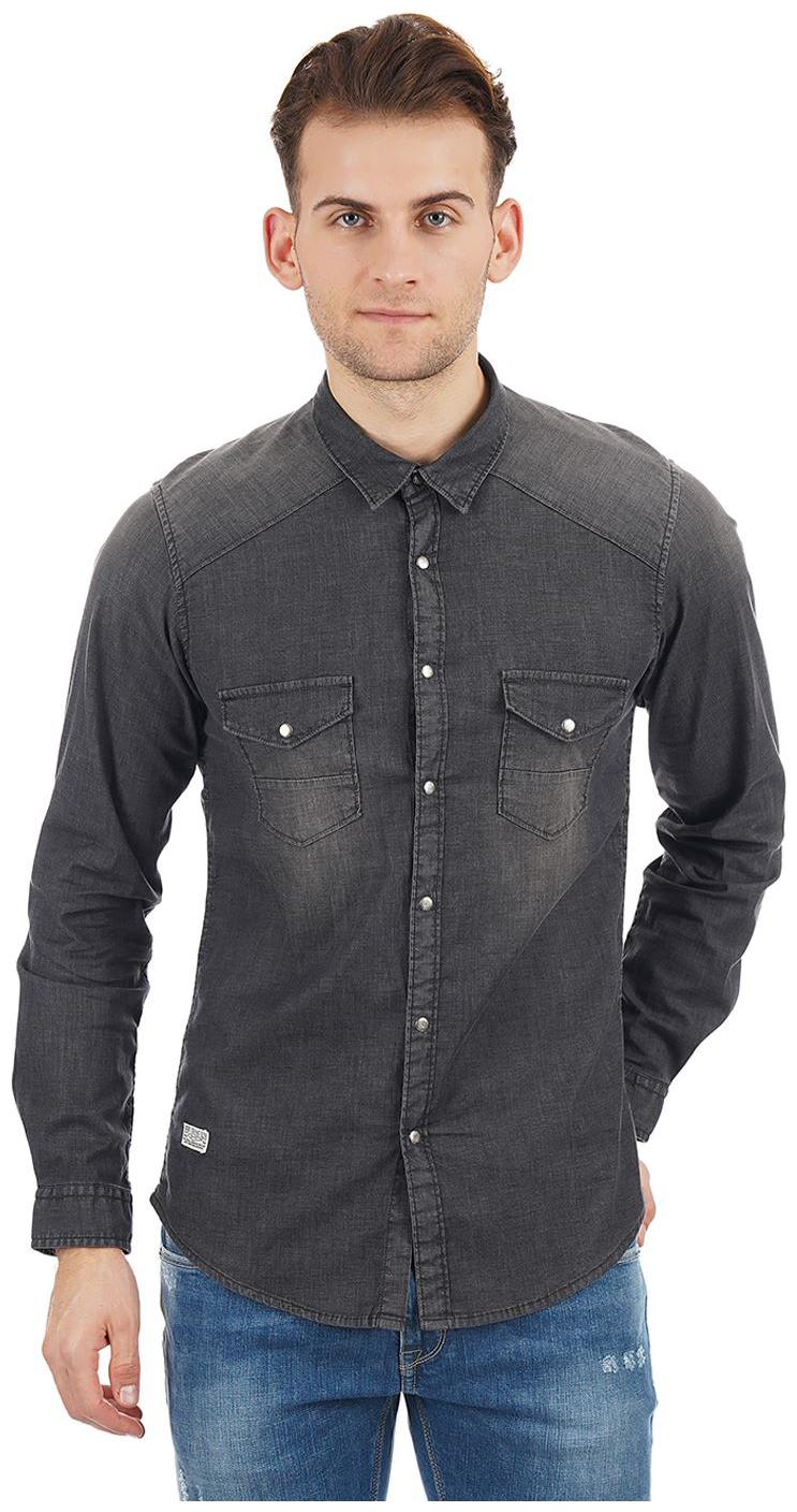 

Pepe Jeans Men Grey Solid Slim Fit Casual Shirt