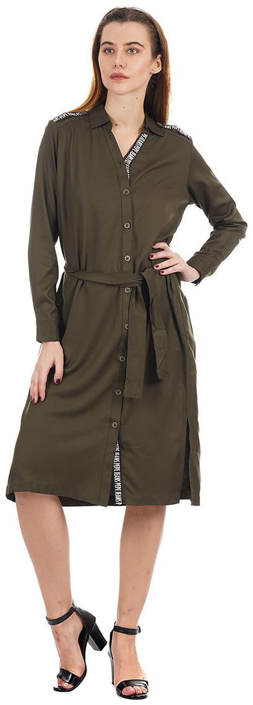 

Pepe Jeans Green Solid Shirt dress