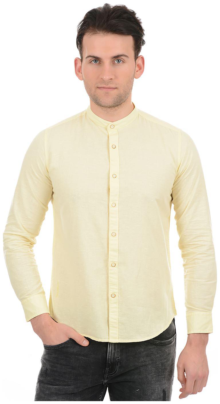 

Pepe Jeans Men Yellow Solid Regular Fit Casual Shirt