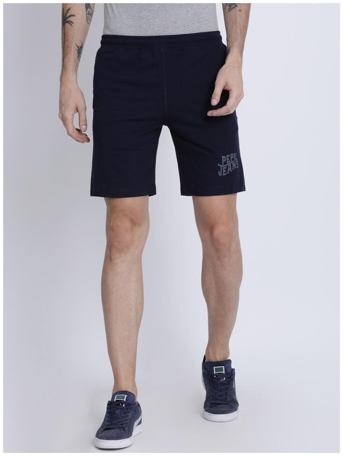 

Pepe Jeans London Men Navy Blue Regular Fit Regular Shorts