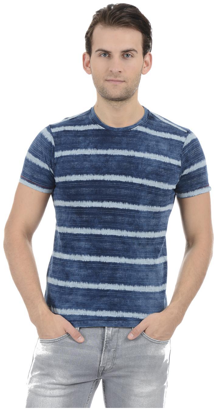 

Pepe Jeans Men Blue Regular fit Blended Round neck T-Shirt - Pack Of 1