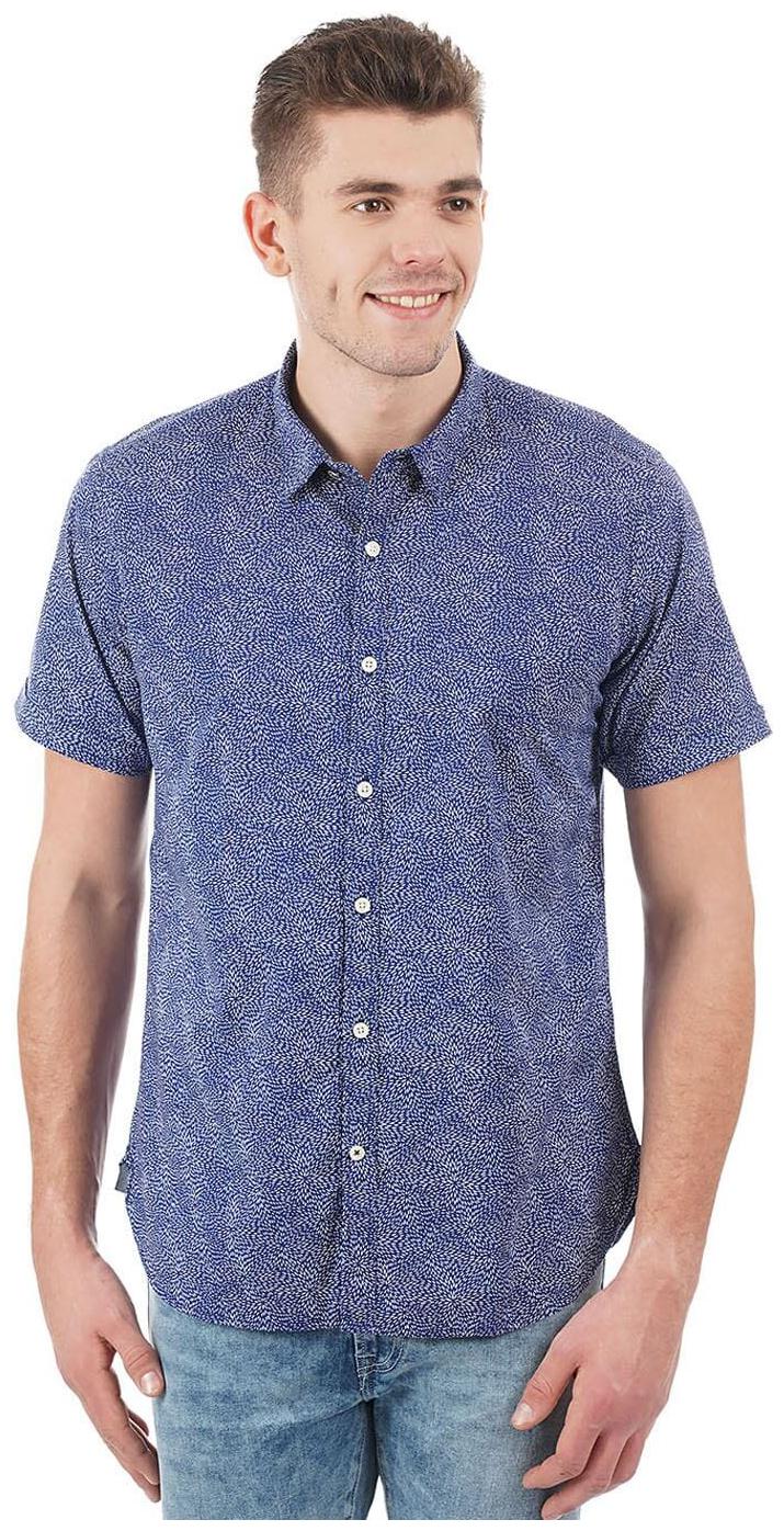 

Pepe Jeans Men Blue Printed Regular Fit Casual Shirt