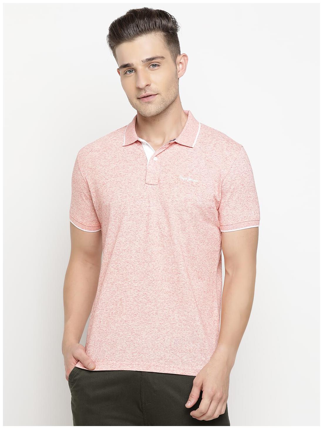 

Pepe Jeans Men Pink Regular fit Cotton Blend Polo collar T-Shirt - Pack Of 1