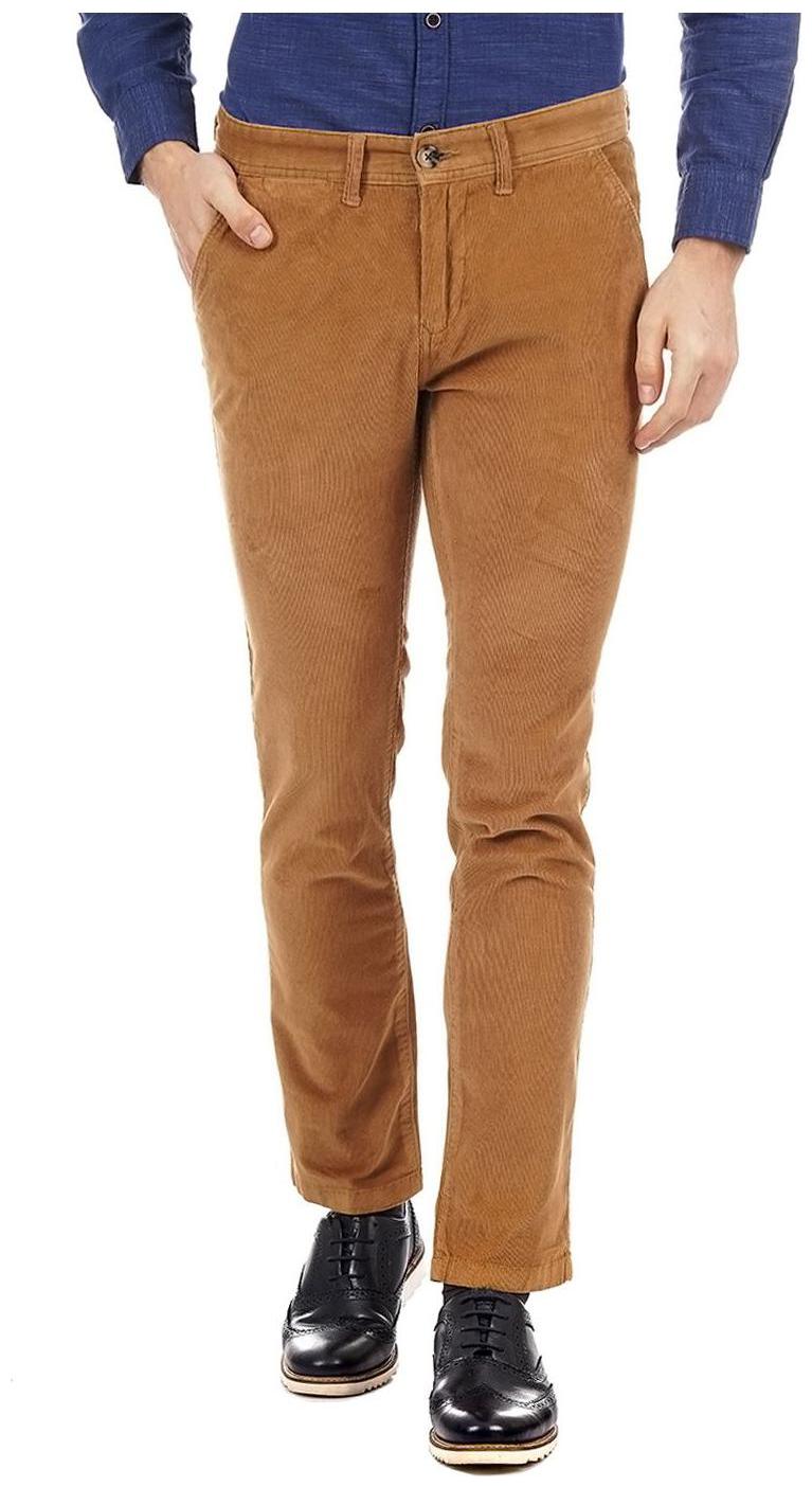 

Pepe Jeans Men Brown Solid Slim fit Regular trousers