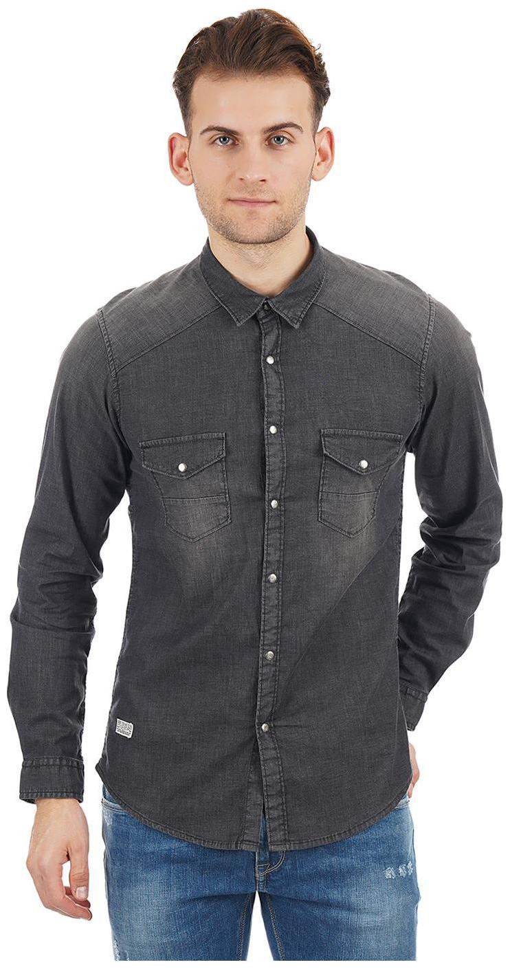 

Pepe Jeans Men Grey Solid Slim Fit Casual Shirt