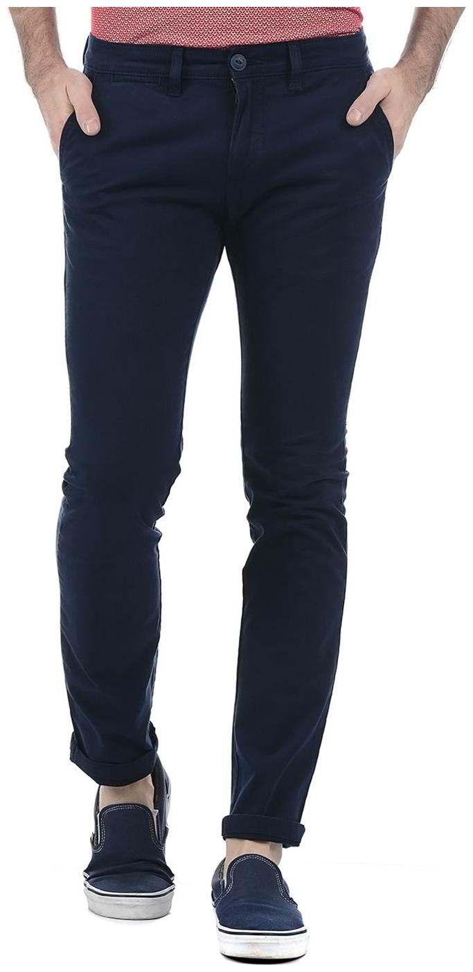 

Pepe Jeans Men Navy blue Solid Slim fit Regular trousers