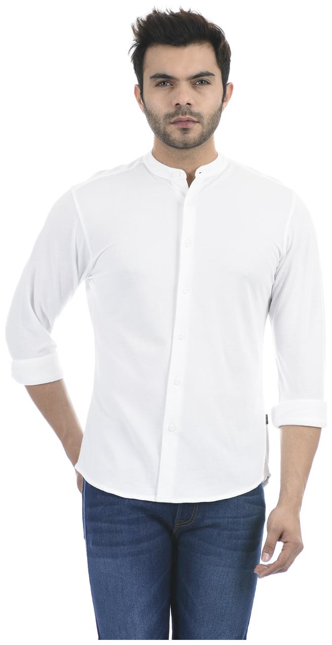 

Pepe Jeans Men White Solid Regular Fit Casual Shirt