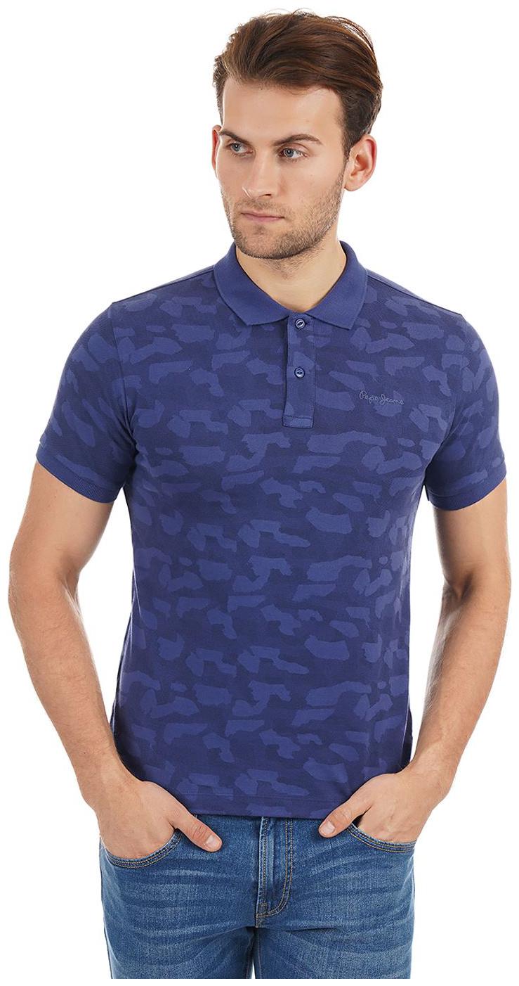 

Pepe Jeans Men Blue Slim fit Cotton Polo collar T-Shirt - Pack Of 1