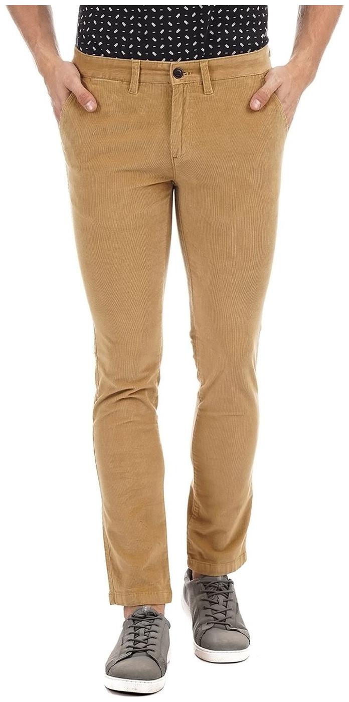 

Pepe Jeans Men Beige Solid Slim fit Regular trousers
