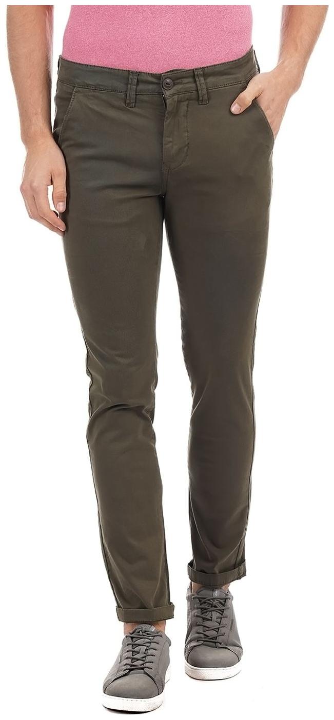 

Pepe Jeans Men Green Solid Slim fit Chinos