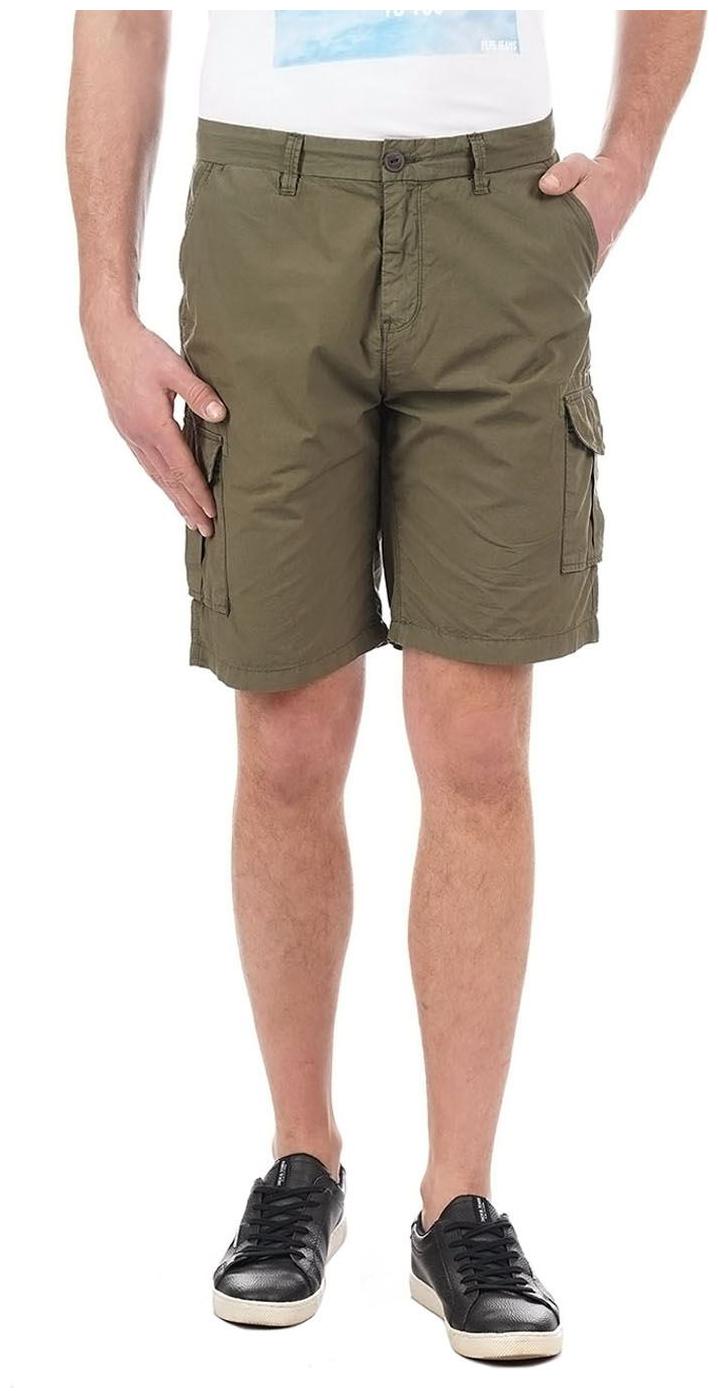 

Pepe Jeans Men Green Slim Fit Regular Shorts