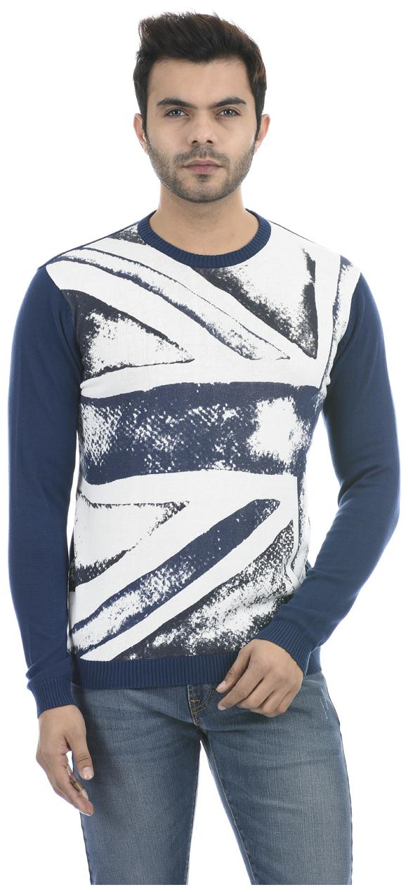 

Pepe Jeans Men Blue White Round neck Pullover
