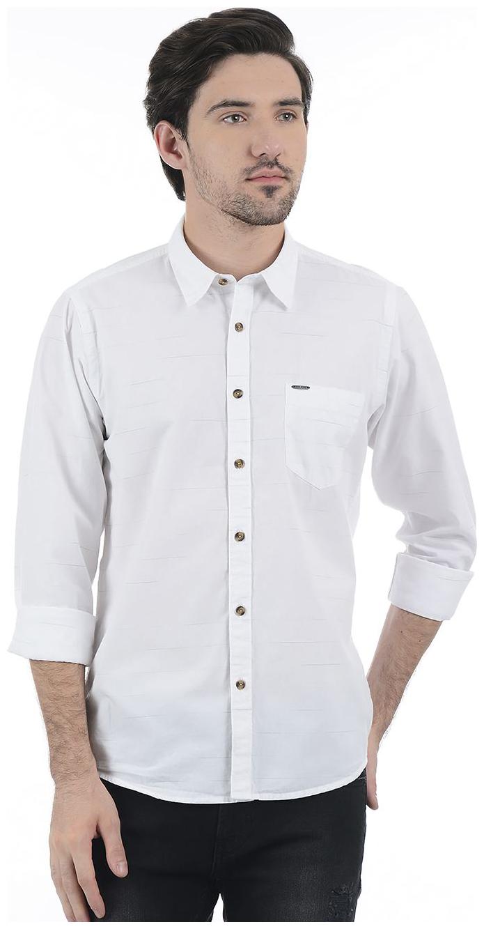 

Pepe Jeans Men White Solid Regular Fit Casual Shirt