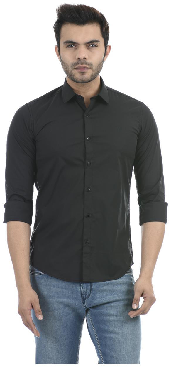 

Pepe Jeans Men Black Solid Regular Fit Casual Shirt