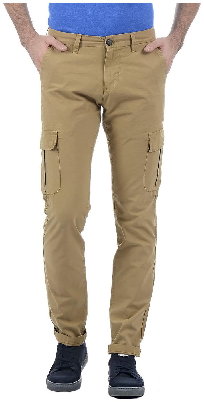 

Pepe Jeans Men Brown Solid Slim fit Cargos