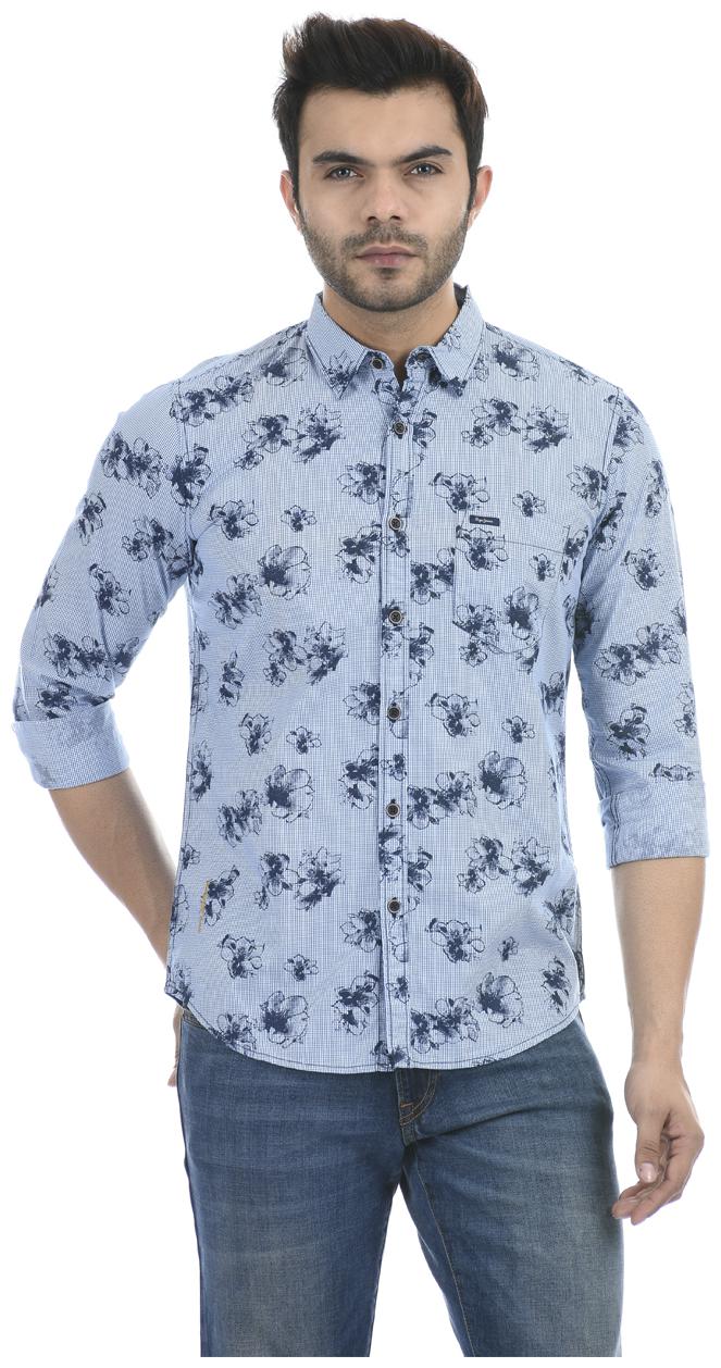 

Pepe Jeans Men Blue Floral Regular Fit Casual Shirt